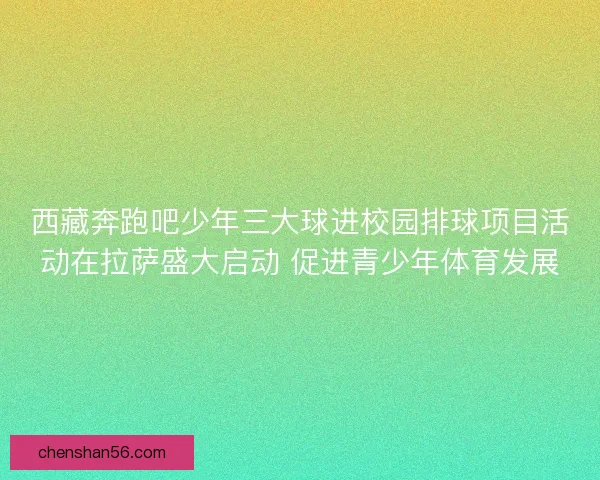 西藏奔跑吧少年三大球进校园排球项目活动在拉萨盛大启动 促进青少年体育发展
